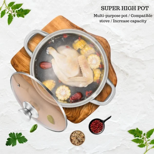 2.5L Large Stainless Steel Soup Pot