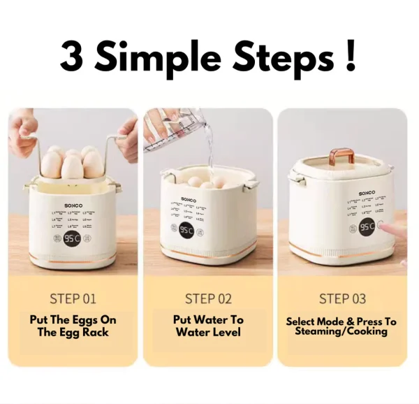 6-Mode Electric Egg Boiler