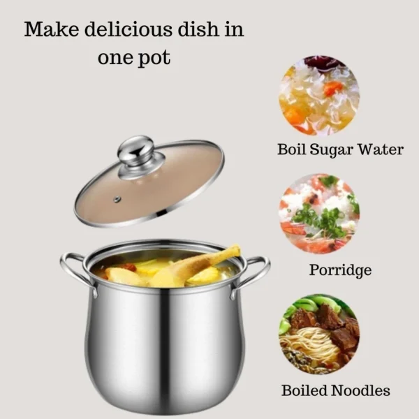 2.5L Large Stainless Steel Soup Pot